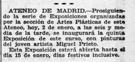 1932-01-02. Exposición de pinturas de Miguel Prieto. Ahora (Madrid)
