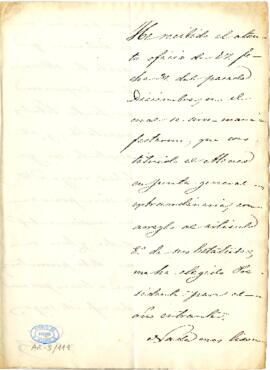 1870-01-03. Carta de Antonio Cánovas del Castillo