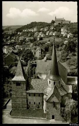 Tarjeta postal de vista exterior de la Michaelskirche en la ciudad barroca de Fulda editada por R...