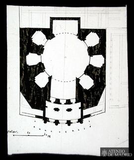 Detalle de la planta de la Basílica de San Francisco el Grande de Madrid