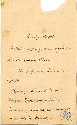 1899-09-12. Carta de José Echegaray
