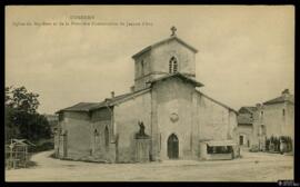 Tarjeta postal de vista exterior de la Iglesia del Bautismo y la Primera Comunión de Juana de Arc...