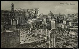 Tarjeta postal de las ruinas del Foro Romano de Roma editada por la Libreria Radium en Portici Es...