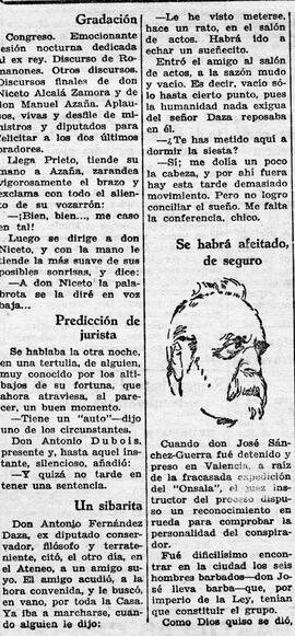 1931-12-29. Anécdota de Antonio Fernández Daza. Ahora (Madrid)
