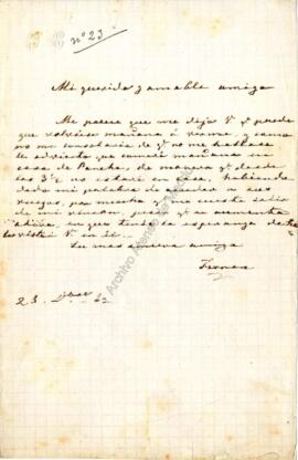 1862-12-26. Carta de Cecilia Böhl de Faber a Miguel Velarde
