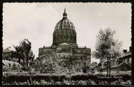 Tarjeta postal circulada de la Basílica de Oudenbosch editada por W. J. von Overveld enviada a Va...