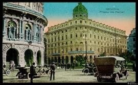 Tarjeta postal a color de la Piazza De Ferrari de Génova  editada por Luigi Barberis en la misma ...