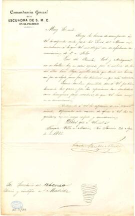 1866-08-24. Carta de Casto Méndez Núñez