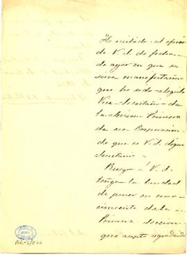 1854-01-01. Carta del vizconde del Pontón