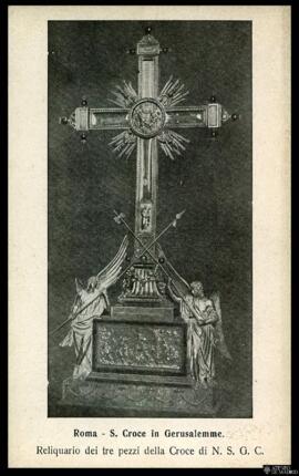 Tarjeta postal de detalle del Relicario tres fragmentos de la Cruz de Nuestro Señor Jesucristo de...