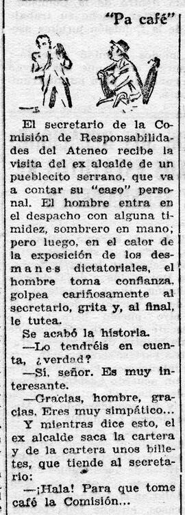 1931-07-19. Anécdota de la Comisión de Responsabilidades del Ateneo. Ahora (Madrid)