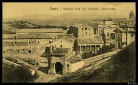 Tarjeta postal de vista panorámica de la Basílica de las Tres Fuentes o Abbazia delle Tre Fontane...