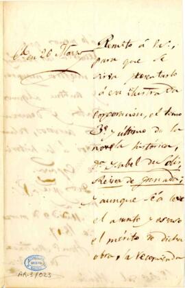 1847-03-09. Carta de Francisco Martínez de la Rosa