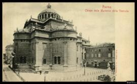 Tarjeta postal de vista exterior del Santuario de Santa María de la Steccata de Parma editada por...