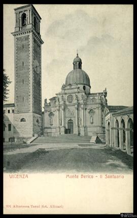 Tarjeta postal de vista exterior del Santuario della Madonna di Monte Berico en Vicenza editada p...