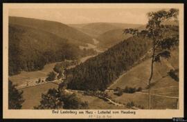 Tarjeta postal de paisaje de la Luttertal vista desde la Hausberg en Bad Lauterberg editada por S...