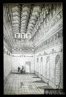 
Alcazar de Segovia. Sala del Cordón (obra de D. Enrique IV, año de 1458) [Según dibujo de J.M. A...