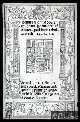 Portada ilustrada de un libro (1512)