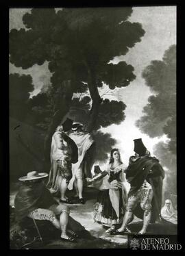 Madrid. Museo del Prado. Goya, Francisco de: "La maja y los embozados"