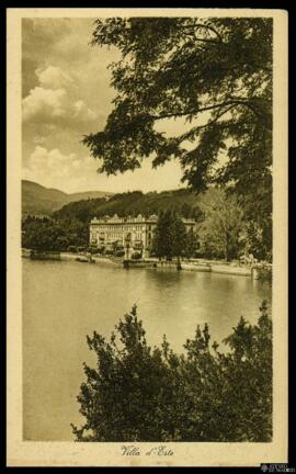 Tarjeta postal de vista panorámica de la Villa d’Este editada por P. Vasconi - Fotomagazzino en C...