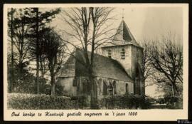 Tarjeta postal circulada de la Iglesia de Kootwijk, edición y fotografía de M. C. Termaat