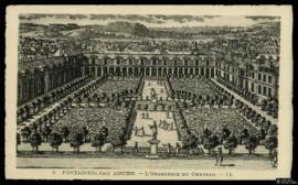 Tarjeta postal de grabado de la Orangerie del Palacio de Fontainebleau editada por Lévy et Neurde...