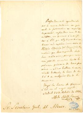 1856-10-23. Carta de Adolfo Alfredo Camús