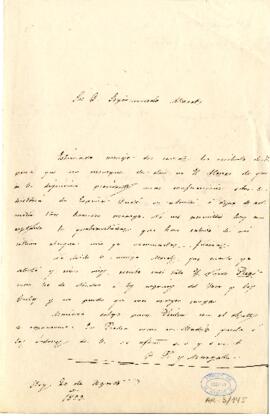 1899-08-20. Carta de Francisco Pi y Margall