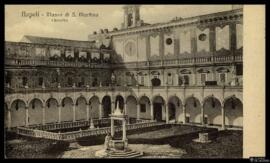 Tarjeta postal de vista interior del Claustro de la Cartuja y Museo de San Martino de Nápoles edi...