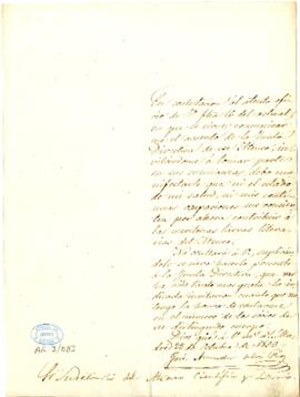1856-10-23. Carta de José Amador de los Ríos