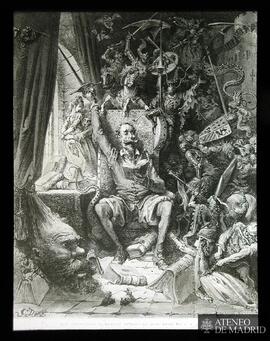 
Ilustración de "Don Quijote de la Mancha" por Gustave Doré: "Son imagination se r...