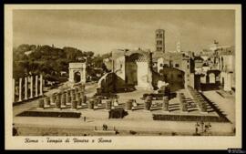 Tarjeta postal del Templo de Venus y Roma editada por A. Scrocchi en Milán