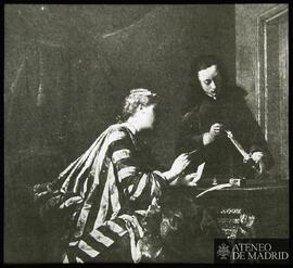 
Mujer sellando la carta de Jean-Baptiste Siméon Chardin.  Postdam, Palacio Nuevo
