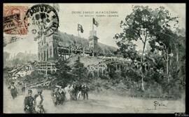 Tarjeta postal oficial de la Exposición Internacional de Milán 1906 de reproducción en blanco y n...