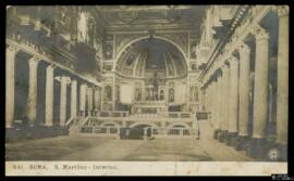 Tarjeta postal de vista interior de la Cartuja de San Martino o Certosa di San Martino de Roma ed...
