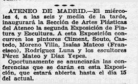 1931-11-04. Segunda exposición de pintura y escultura. Ahora (Madrid)