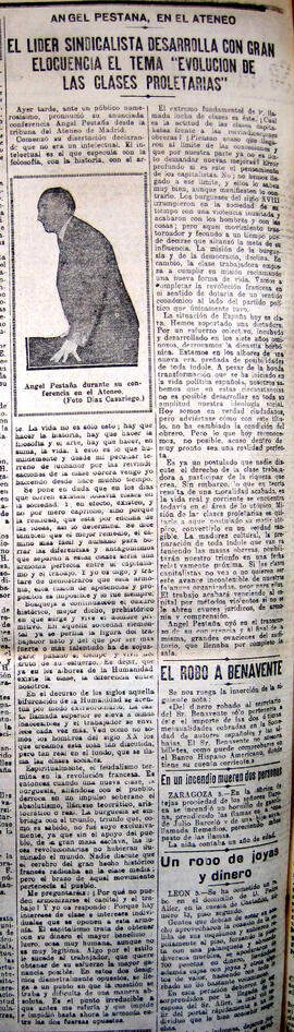 1931-06-06. Resumen de la conferencia de Ángel Pestaña. El Liberal (Madrid)