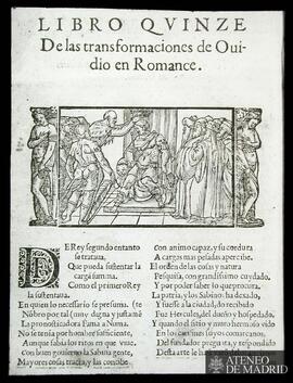 Libro Quince : De las transformaciones de Ovidio en Romance