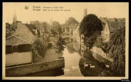 Tarjeta postal de vista panorámica del Muelle Verde, Quai Vert o Groene Rei de Brujas editada por...