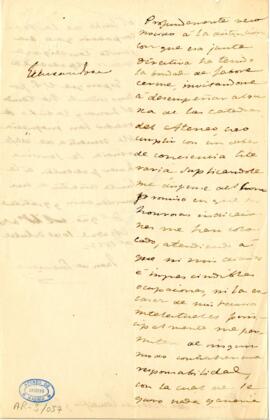 1852-10-10. Carta de Juan de Lorenzana
