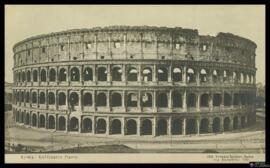 Tarjeta postal de vista exterior del Coliseo de Roma editada por Ernesto Richter en la Via Serpen...