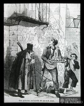 
"Una golosina malograda del día de S. José". En "Peligros de Madrid". 1848, ...