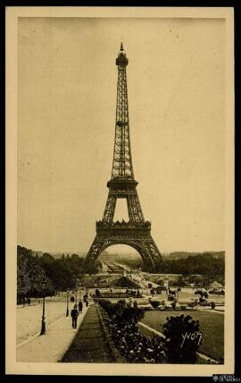 Tarjeta postal de la Torre Eiffel de París editada por las Éditions d'art Yvon, Neuilly-Paris