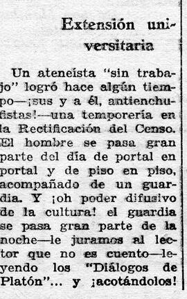 1931-11-24. Anécdota de un ateneísta. Ahora (Madrid)