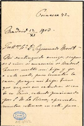 1903-11-12. Carta de la Condesa de Morphy