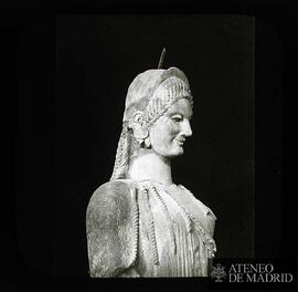 
Acrópolis de Atenas. Kopf und Brust einer Frauenstatue (Chiotin) [Estatua femenina de la Acrópol...