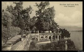 Tarjeta postal del Jardín de la Isola Bella en junto al Lago Mayor de Italia editada por Luigi Gr...