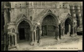 Tarjeta postal de vista exterior del Portal norte de la Catedral de Chartres editada por Robert L...