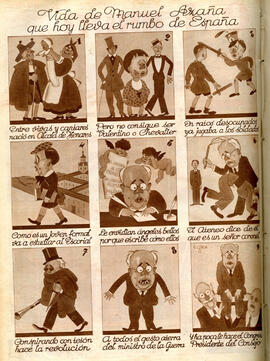 1931-10-24. La vida de Manuel Azaña en caricaturas. Estampa (Madrid)