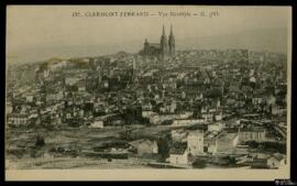 Tarjeta postal de vista general de Clermont-Ferrand editada por Jean Gouttefangeas en Olliergues